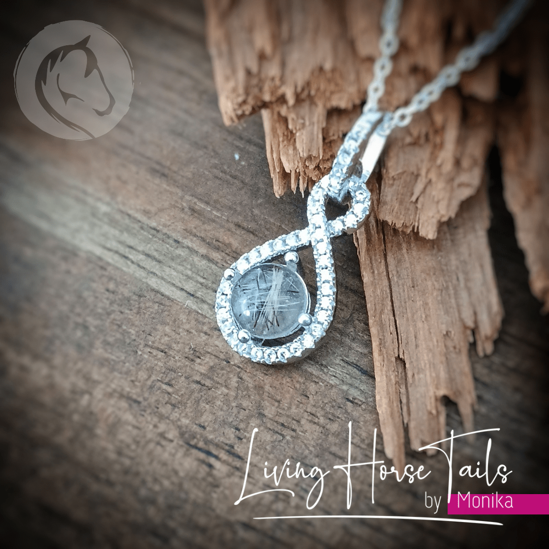 Living Horse Tails Always and Forever Infinity Keepsake Memorial Pendant Custom jewellery Monika Australia horsehair keepsake