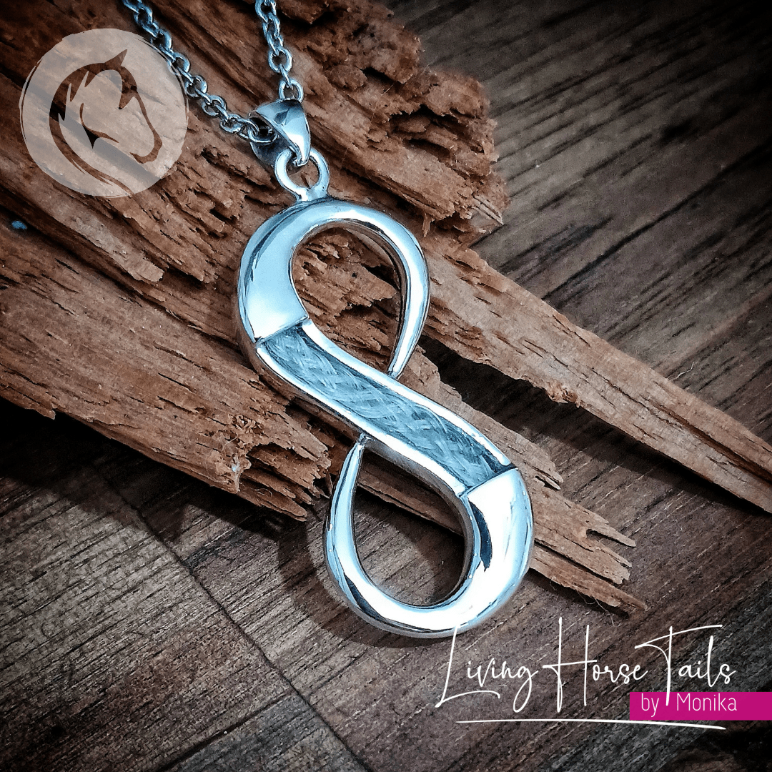 Living Horse Tails Always and Forever Pendant inlaid with horse hair Custom jewellery Monika Australia horsehair keepsake