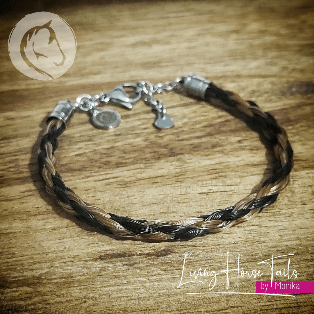 Living Horse Tails Classic braided horse hair bracelet Custom jewellery Monika Australia horsehair keepsake