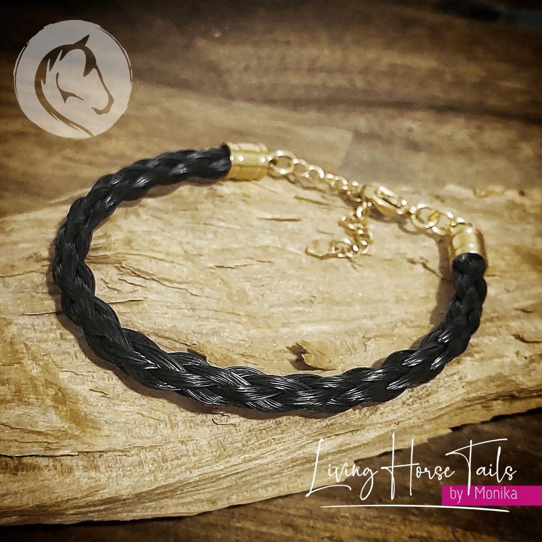 Living Horse Tails Classic braided horse hair bracelet Custom jewellery Monika Australia horsehair keepsake