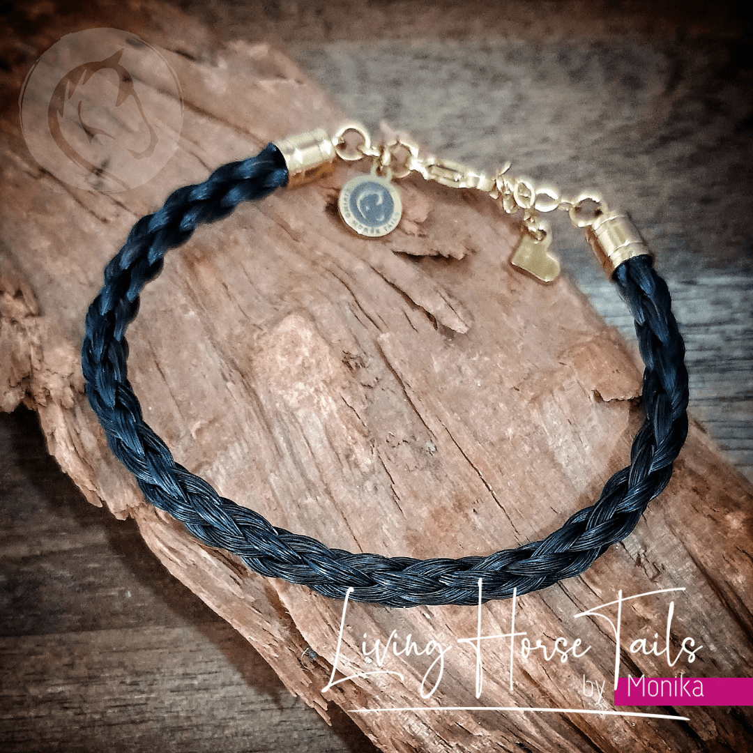 Living Horse Tails Classic braided horse hair bracelet Custom jewellery Monika Australia horsehair keepsake