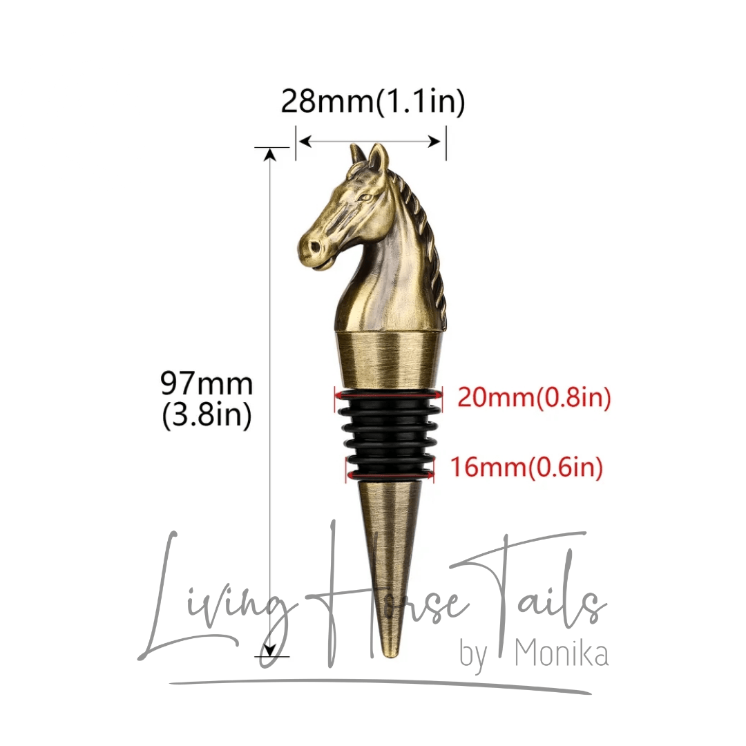 Living Horse Tails Wine Bottle Stopper Custom jewellery Monika Australia horsehair keepsake