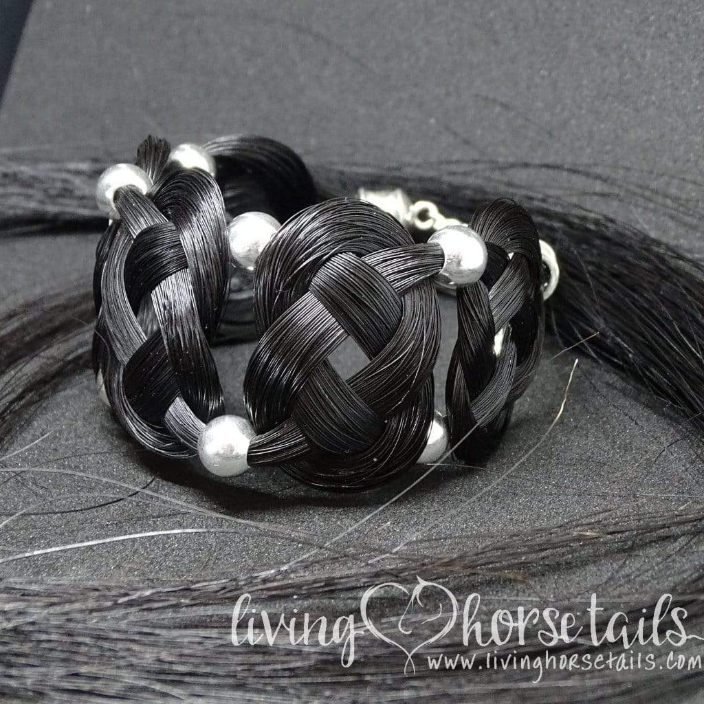 Baroque Cuff Style Custom Made Bracelet Bracelet BRAC-001 Living Horse Tails Handmade Jewellery Custom Horse Hair Keepsakes Australia