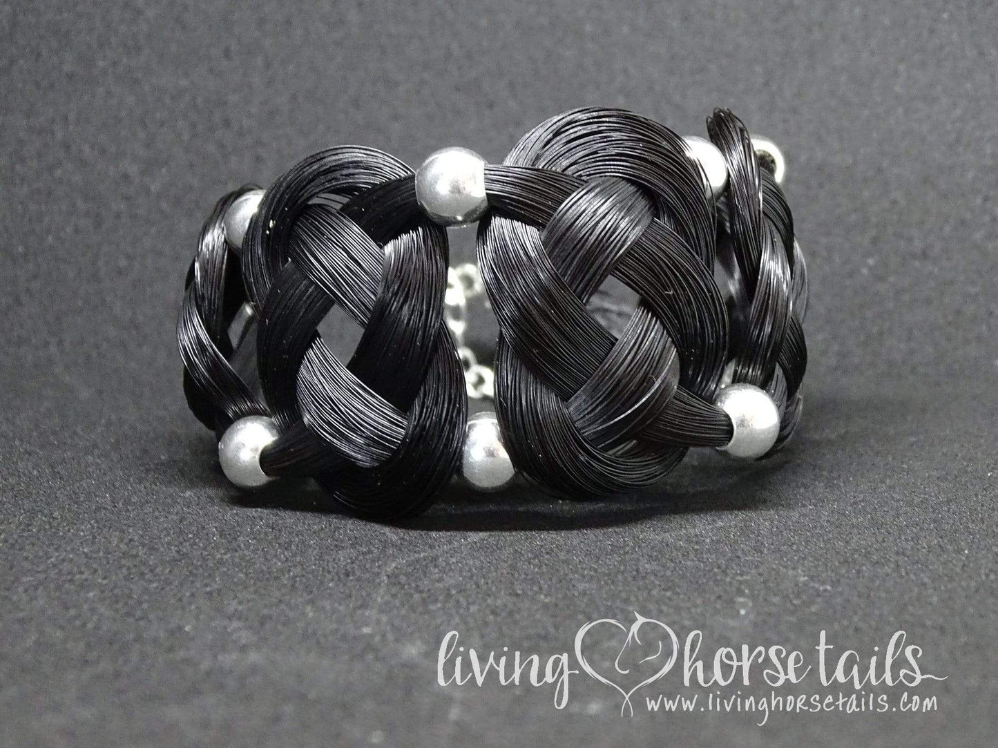 Baroque Cuff Style Custom Made Bracelet Bracelet BRAC-001 Living Horse Tails Handmade Jewellery Custom Horse Hair Keepsakes Australia