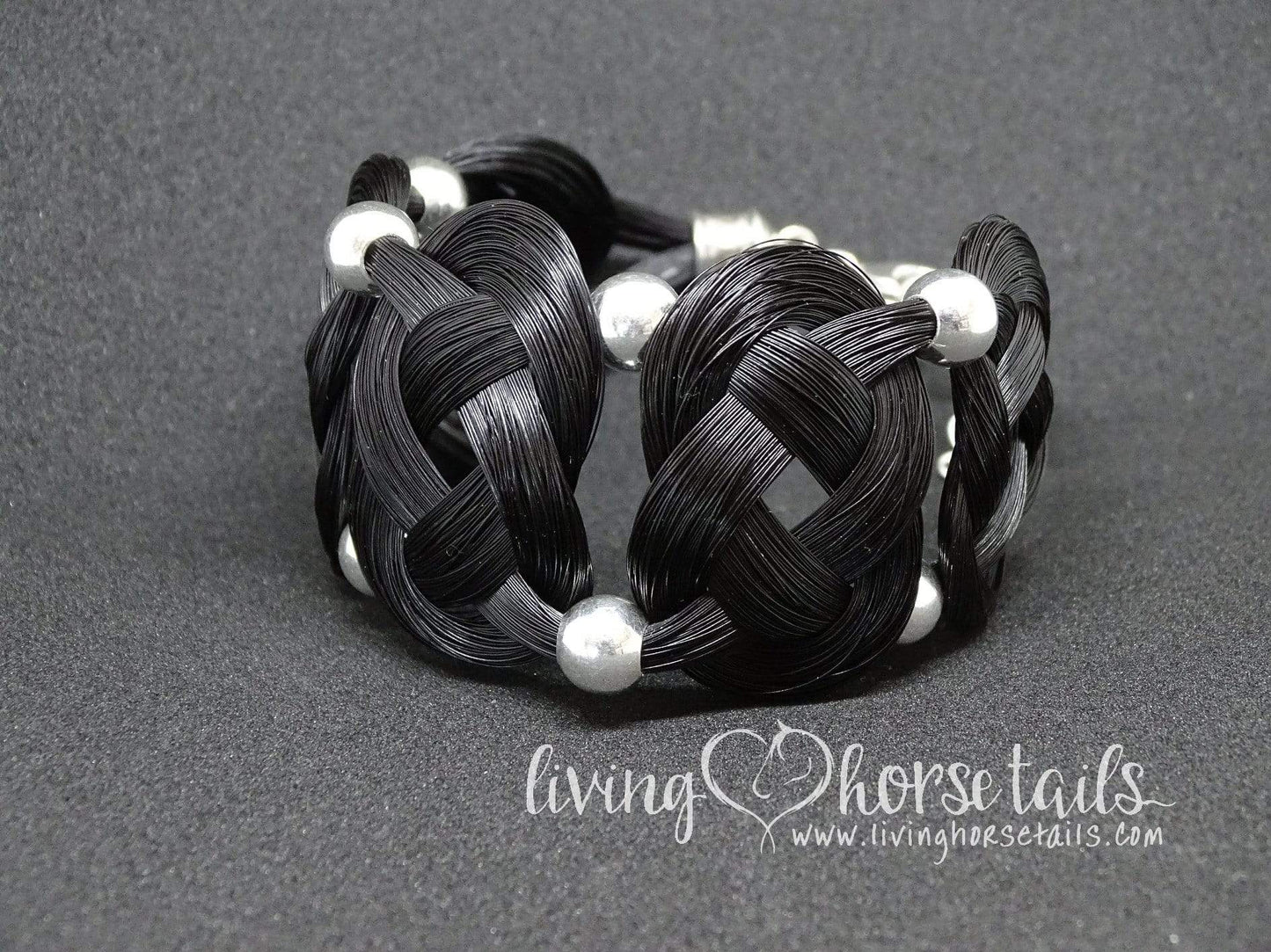 Living Horse Tails Baroque Cuff Style Custom Made Bracelet Custom jewellery Monika Australia horsehair keepsake