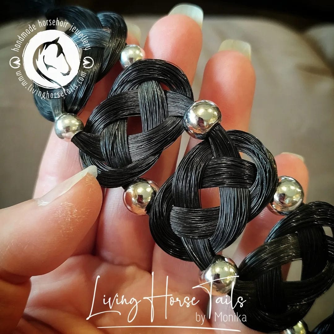 Living Horse Tails Baroque Cuff Style Custom Made Bracelet Custom jewellery Monika Australia horsehair keepsake