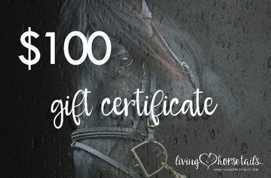 Digital Gift Cards - Instant Download A$100.00 Living Horse Tails Handmade Jewellery Custom Horse Hair Keepsakes Australia