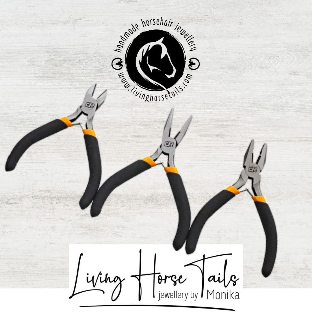 Living Horse Tails DIY Kit Extras - Mini Pliers 3 Piece Set Custom jewellery Monika Australia horsehair keepsake
