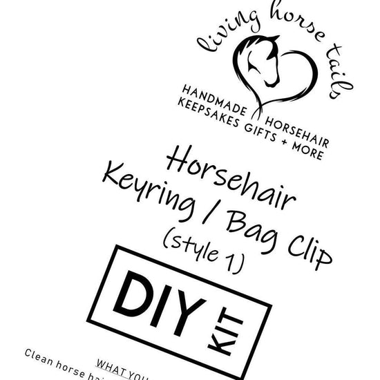 DIY Kit for Horsehair Keyring / Bag Clip Bracelet DIY-BC-HH Living Horse Tails Handmade Jewellery Custom Horse Hair Keepsakes Australia