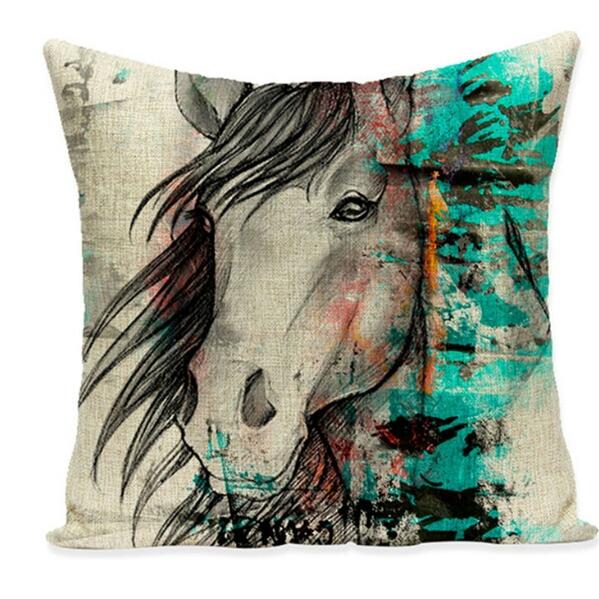 Horse Themed Cushion Cover 45cm - Style 3 Gift Set CUSH-003 Living Horse Tails Handmade Jewellery Custom Horse Hair Keepsakes Australia