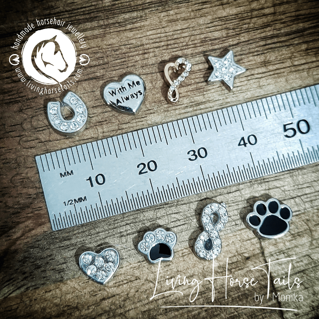 Living Horse Tails Locket Charms Custom jewellery Monika Australia horsehair keepsake