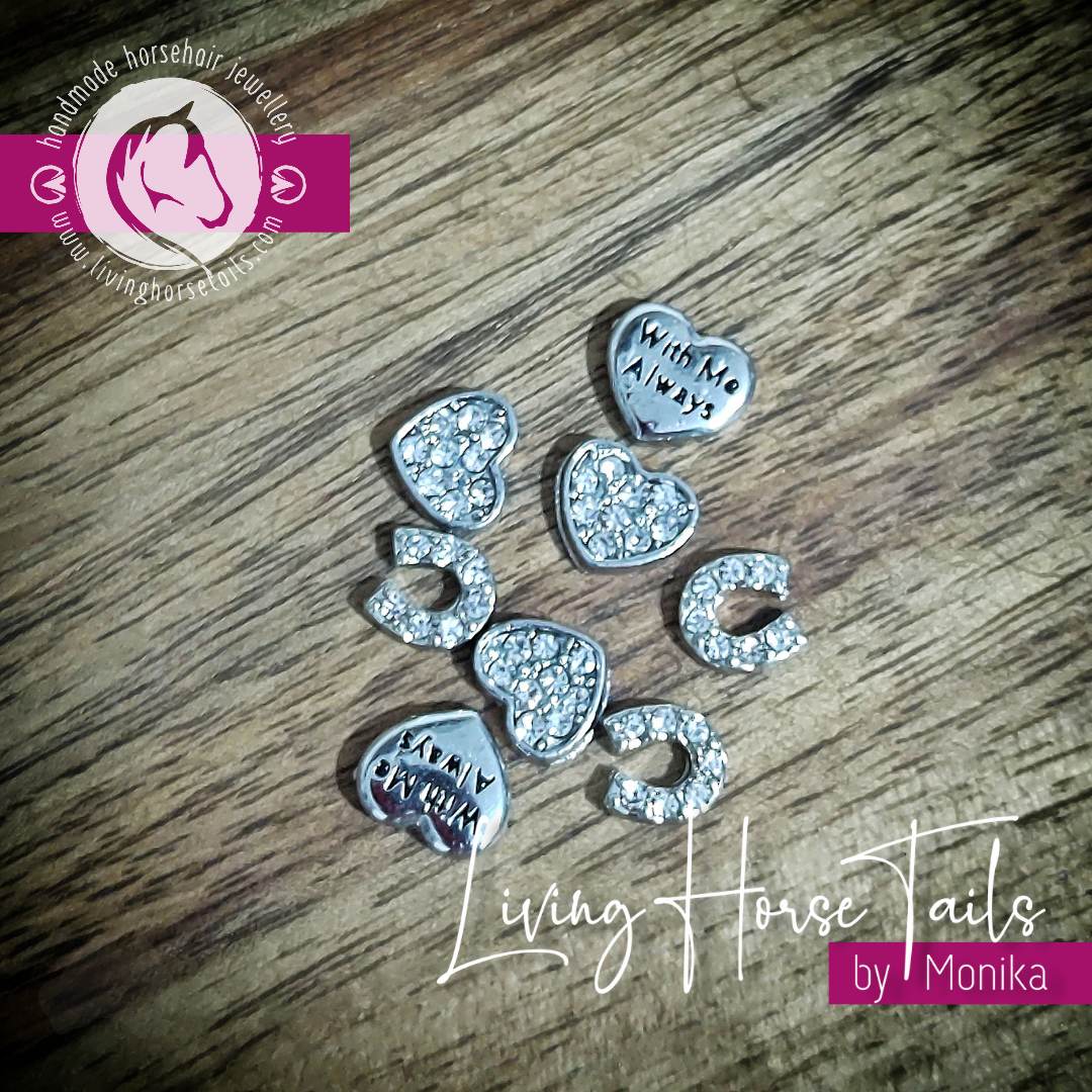 Living Horse Tails Locket Charms Custom jewellery Monika Australia horsehair keepsake