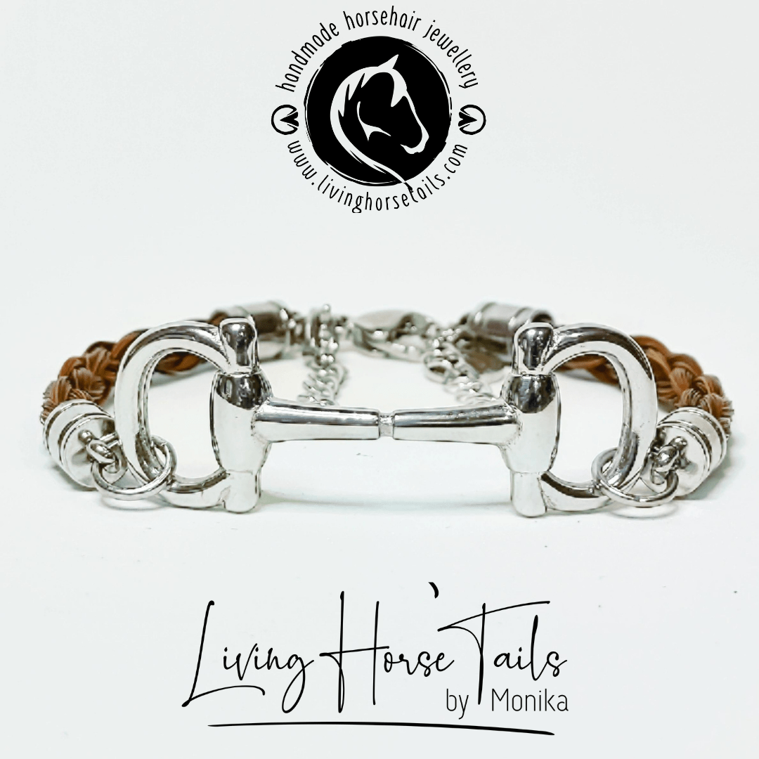 Living Horse Tails Horsehair jewellery by monika australia using horse tail hair snaffle bit