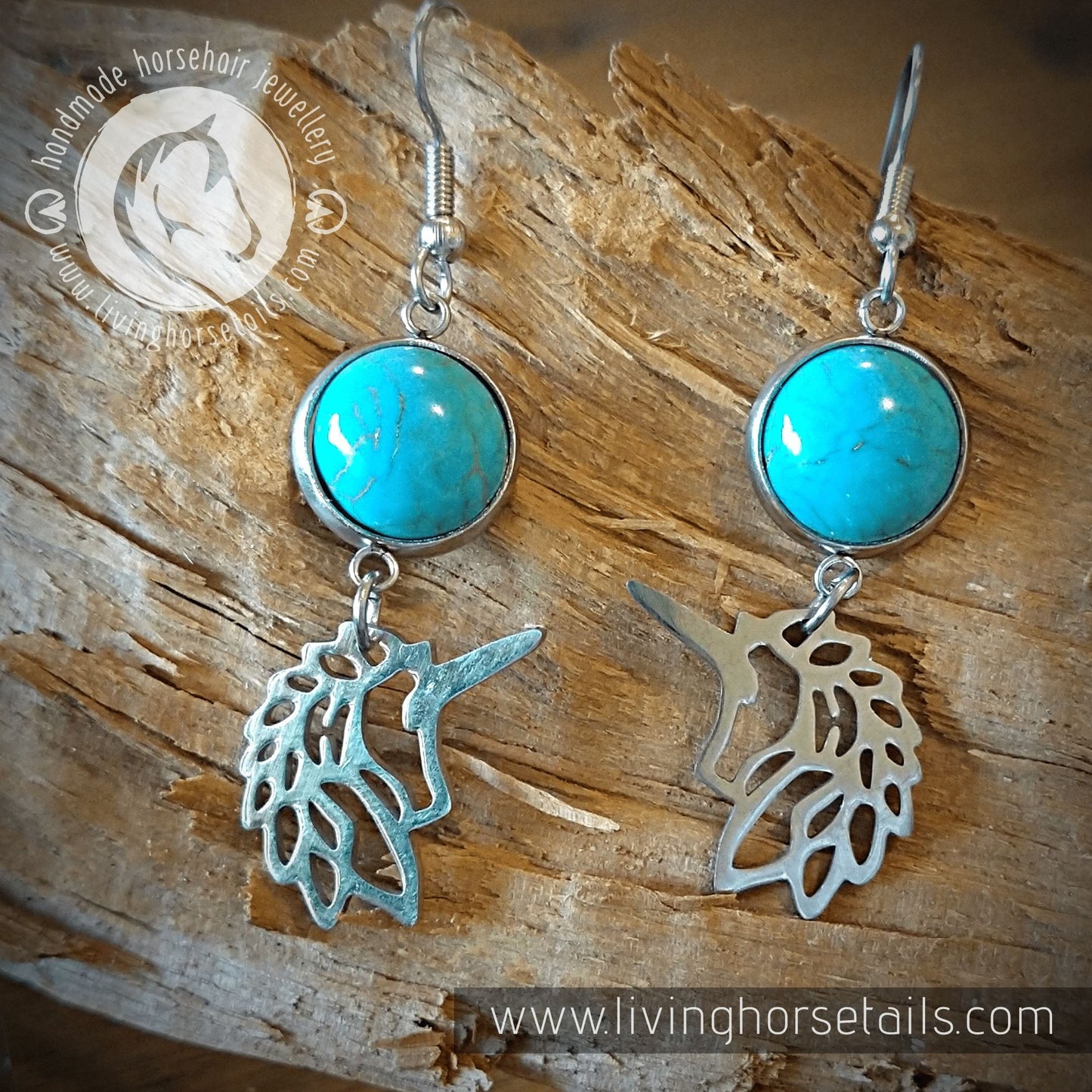 Stainless Steel Unicorn Earrings Living Horse Tails Handmade Jewellery Custom Horse Hair Keepsakes Australia