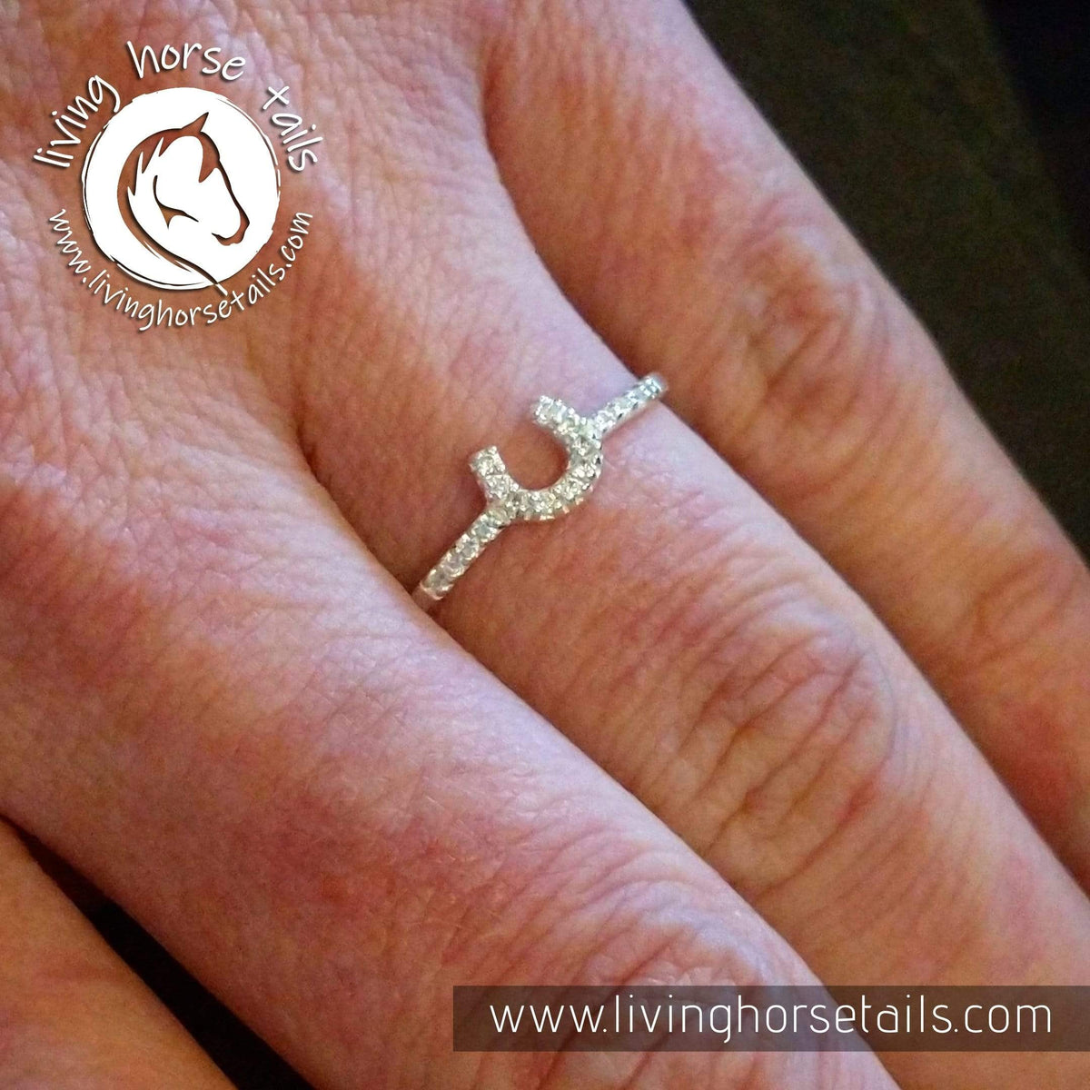 Sterling Silver Horseshoe CZ ring. Sterling Silver Horseshoe CZ ring.