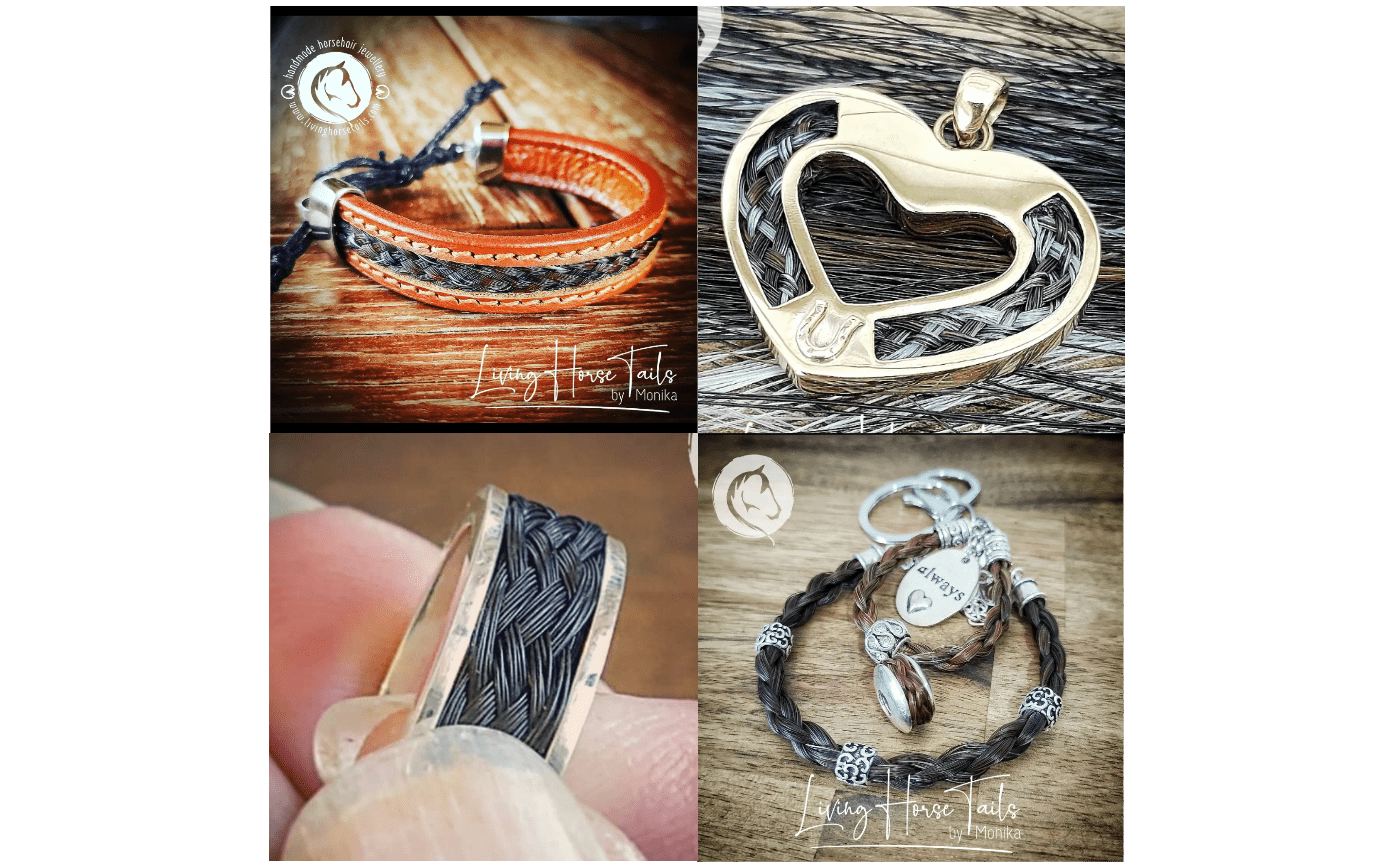 Horse hair memorial jewelry on sale