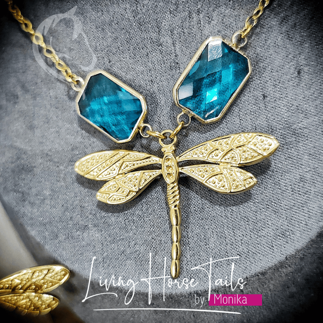 Epona Creations | by Monika - Jewellery and Design Dragonfly Dreams earrings or necklace Custom jewellery Monika Australia horsehair keepsake
