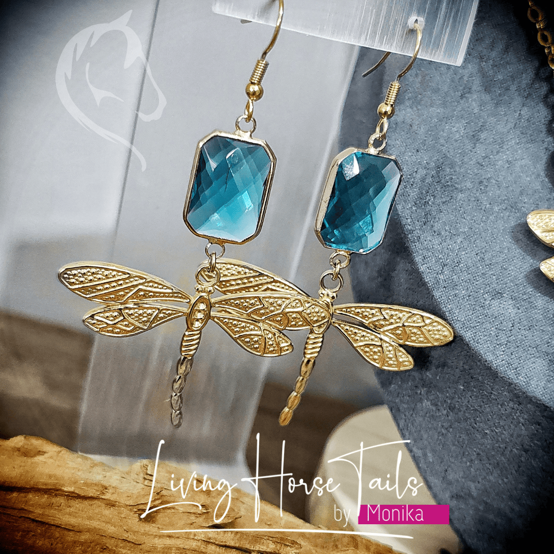 Epona Creations | by Monika - Jewellery and Design Dragonfly Dreams earrings or necklace Custom jewellery Monika Australia horsehair keepsake