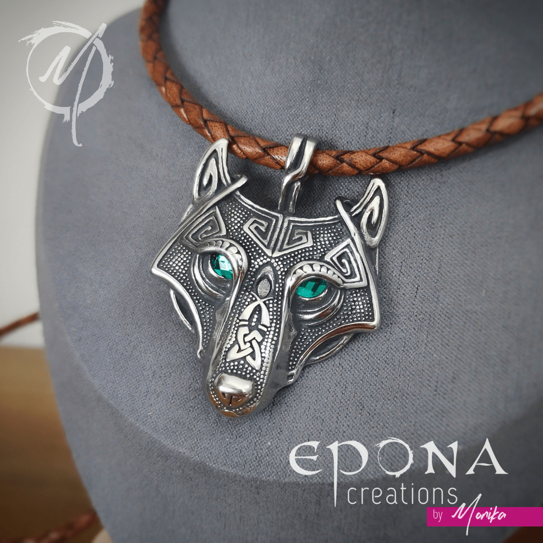 Load image into Gallery viewer, Epona Creations | by Monika - Jewellery and Design Wild Wolf Necklace Custom jewellery Monika Australia horsehair keepsake
