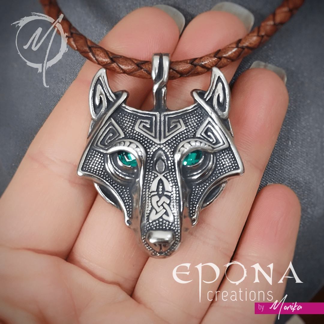 Epona Creations | by Monika - Jewellery and Design Wild Wolf Necklace Custom jewellery Monika Australia horsehair keepsake