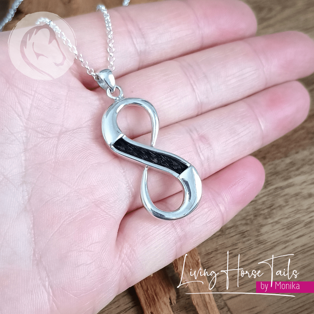 Living Horse Tails Always and Forever Pendant inlaid with hair Custom jewellery Monika Australia horsehair keepsake