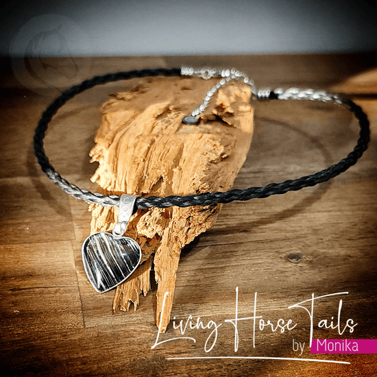 Living Horse Tails Braided Horse Tail Hair Necklace and pendant Custom jewellery Monika Australia horsehair keepsake