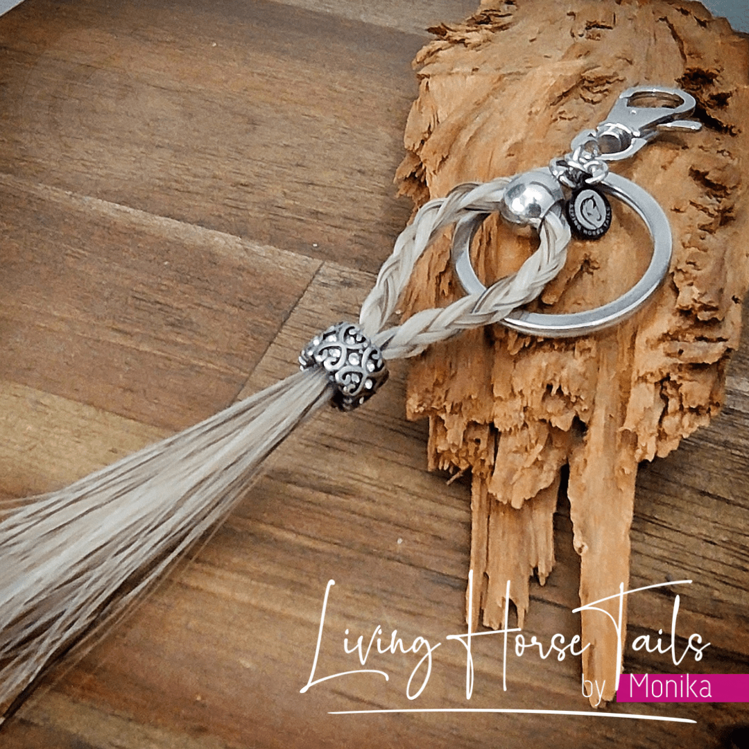 Braided Horsehair Key / Bag Clip – Living Horse Tails Jewellery by Braided Horsehair Key / Bag Clip – Living Horse Tails Jewellery by