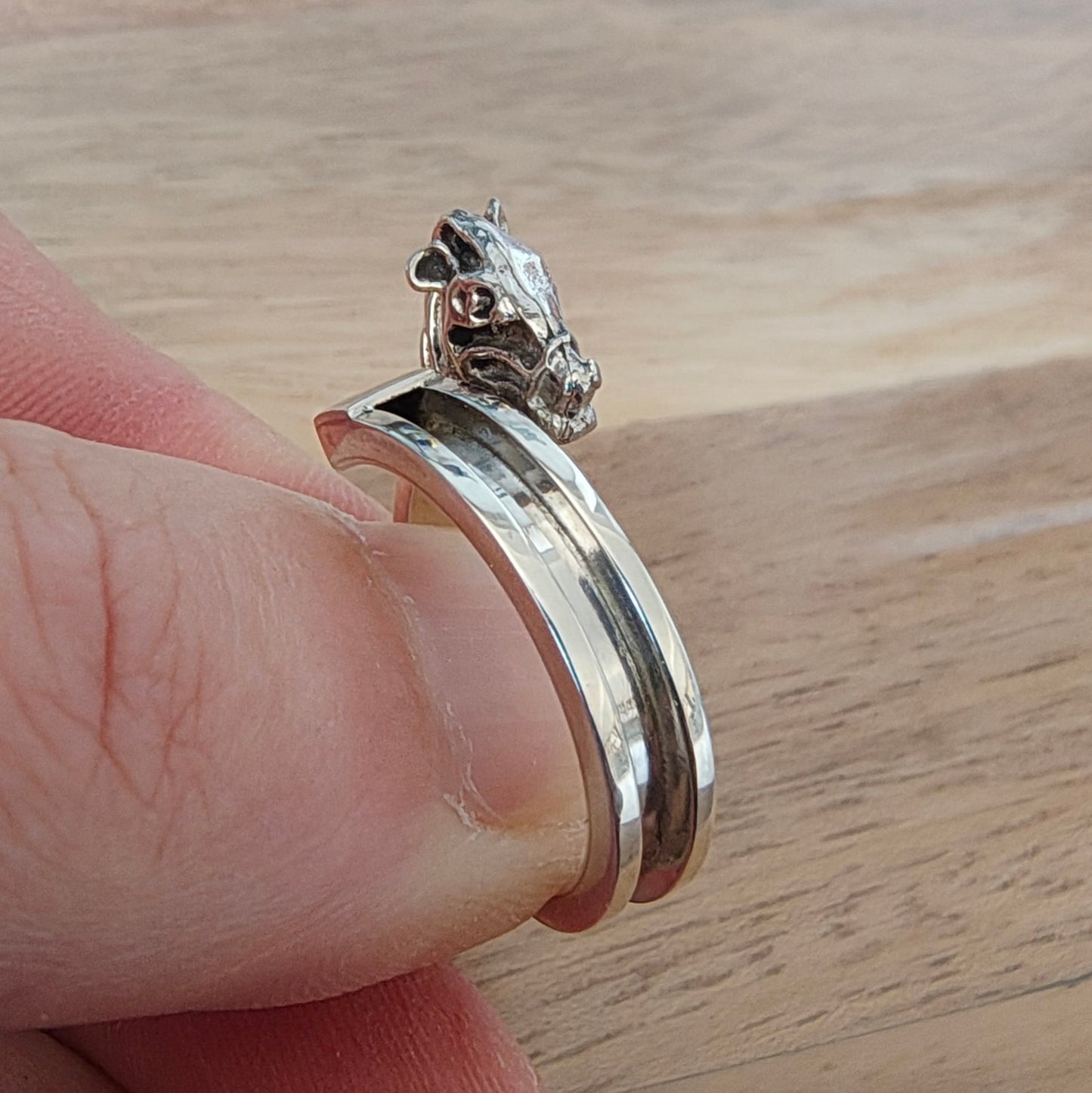 Living Horse Tails DISCONTINUED - Sterling Silver Braided Horsehair Ring Custom jewellery Monika Australia horsehair keepsake