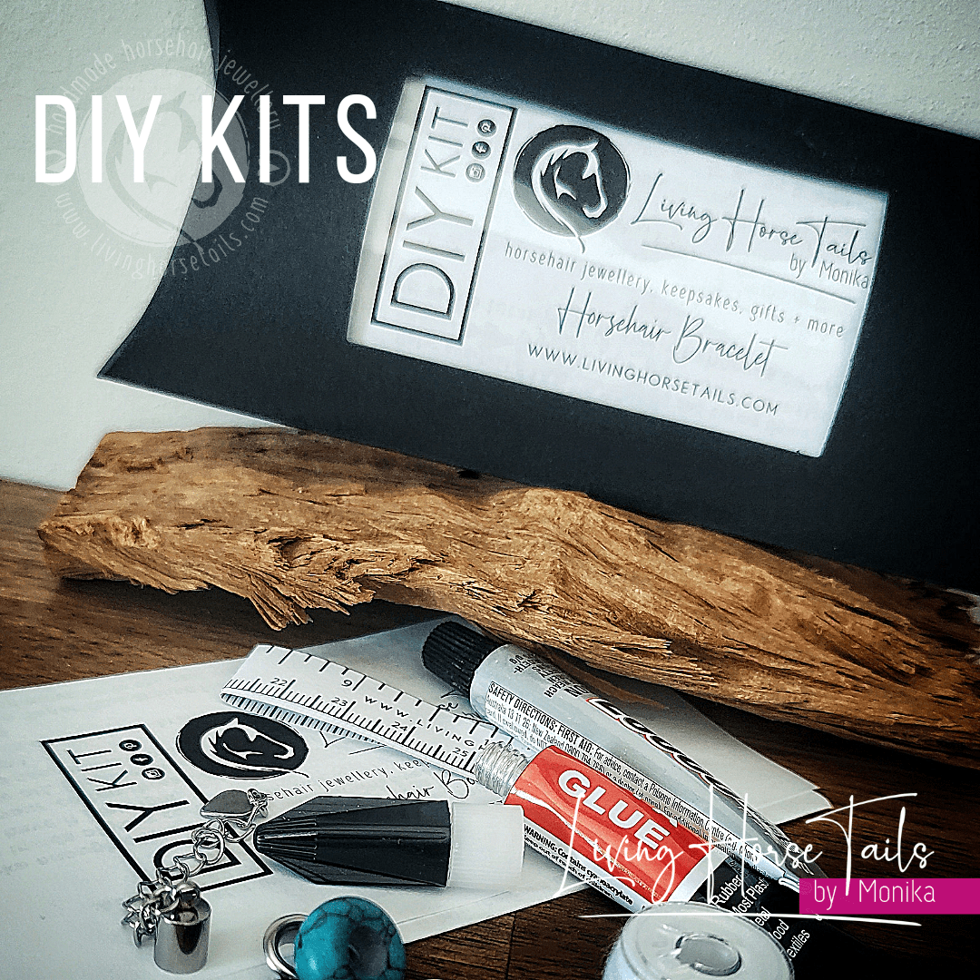 Living Horse Tails DIY Horsehair Bracelet Kit in Stainless Steel. Turquoise Bead. Custom jewellery Monika Australia horsehair keepsake