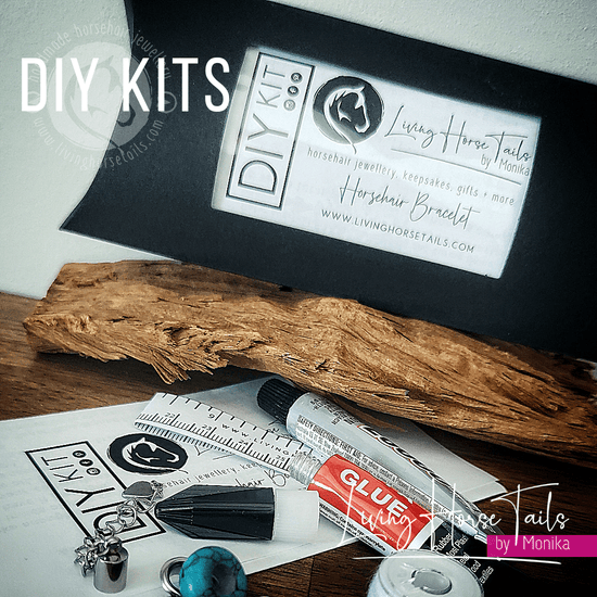 Living Horse Tails DIY Horsehair Bracelet Kit in Stainless Steel. Turquoise Bead. Custom jewellery Monika Australia horsehair keepsake