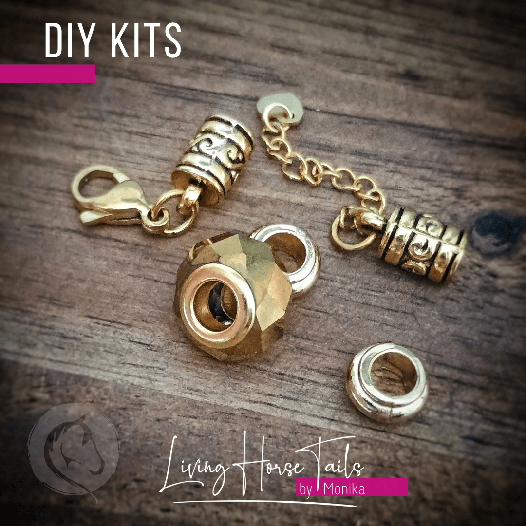 Living Horse Tails DIY Kit for Horsehair Bracelet. Make your own (Style Q) Custom jewellery Monika Australia horsehair keepsake