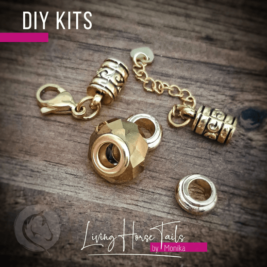 Living Horse Tails DIY Kit for Horsehair Bracelet. Make your own (Style Q) Custom jewellery Monika Australia horsehair keepsake