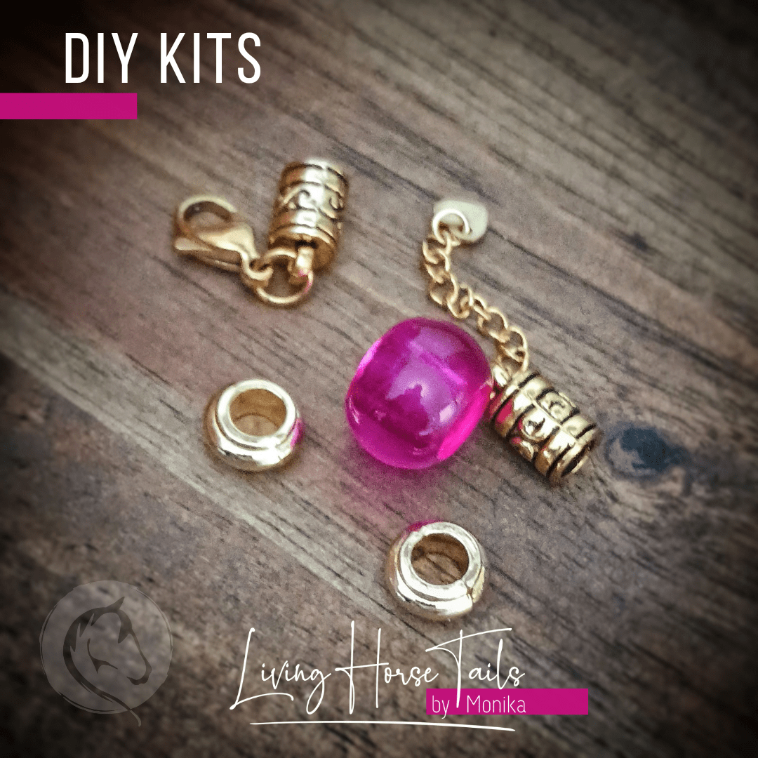 Living Horse Tails DIY Kit for Horsehair Bracelet. Make your own (Style Q) Custom jewellery Monika Australia horsehair keepsake
