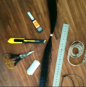 Living Horse Tails DIY Kit for Horsehair Earrings (Style K) Custom jewellery Monika Australia horsehair keepsake