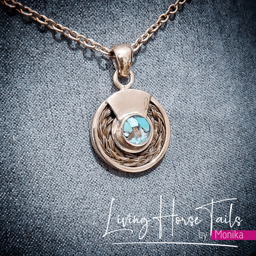 Living Horse Tails Endless Circle of Love Pendant with Horsehair Custom jewellery Monika Australia horsehair keepsake