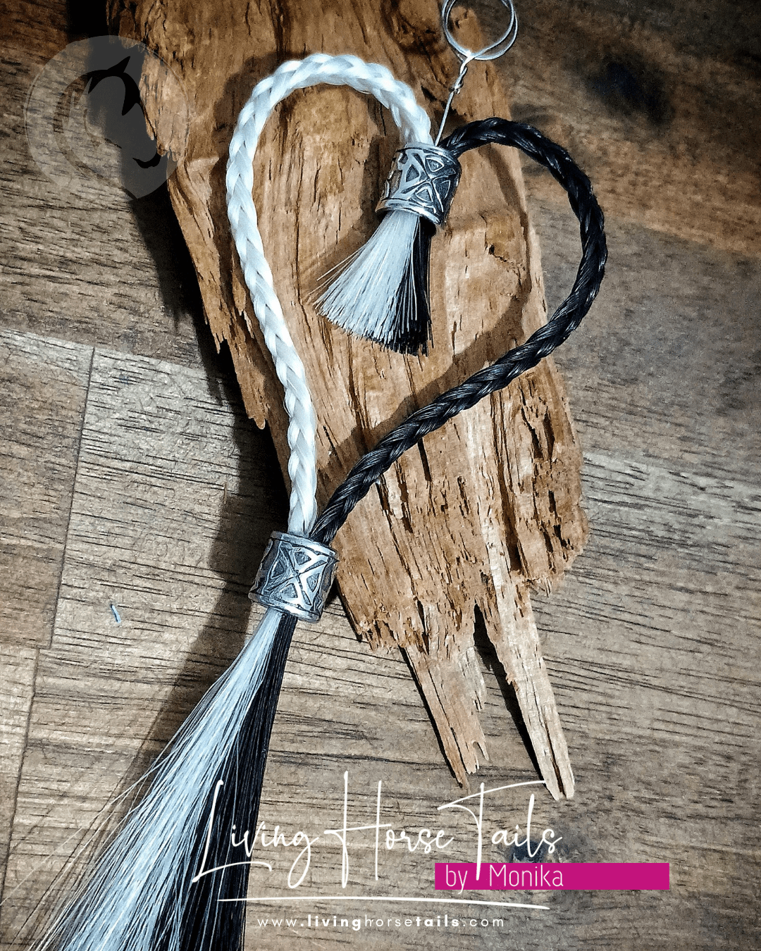 Living Horse Tails Horsehair Heart memorial keepsake Custom jewellery Monika Australia horsehair keepsake