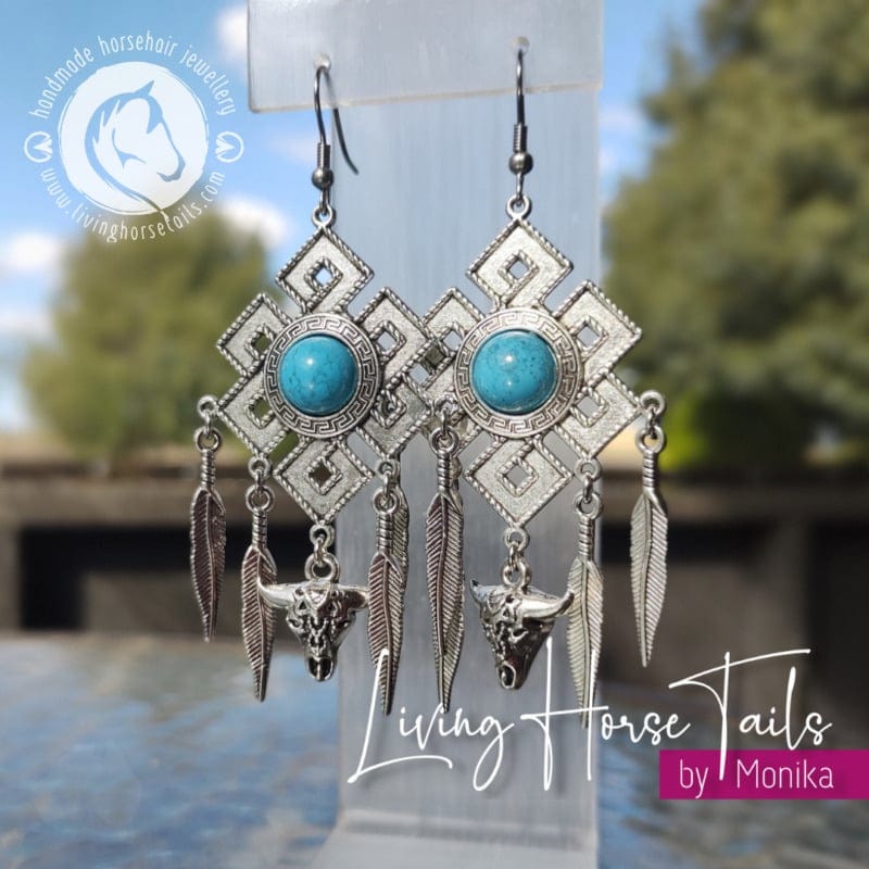 Turquoise western earrings sales