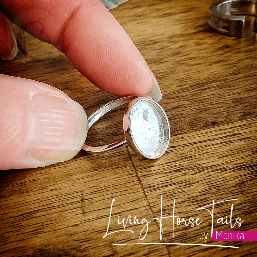 Living Horse Tails Keepsake Memorial Resing Rings Custom jewellery Monika Australia horsehair keepsake