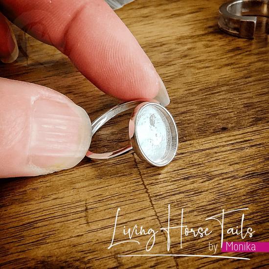 Living Horse Tails Keepsake Memorial Resing Rings Custom jewellery Monika Australia horsehair keepsake