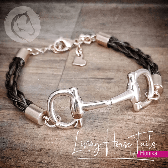 Snaffle Bit Horsehair and Steel bracelet – Living Horse Tails Snaffle Bit Horsehair and Steel bracelet – Living Horse Tails