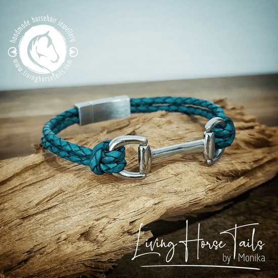 Snaffle Bit Leather and Steel horse bracelet – Living Horse Tails Snaffle Bit Leather and Steel horse bracelet – Living Horse Tails