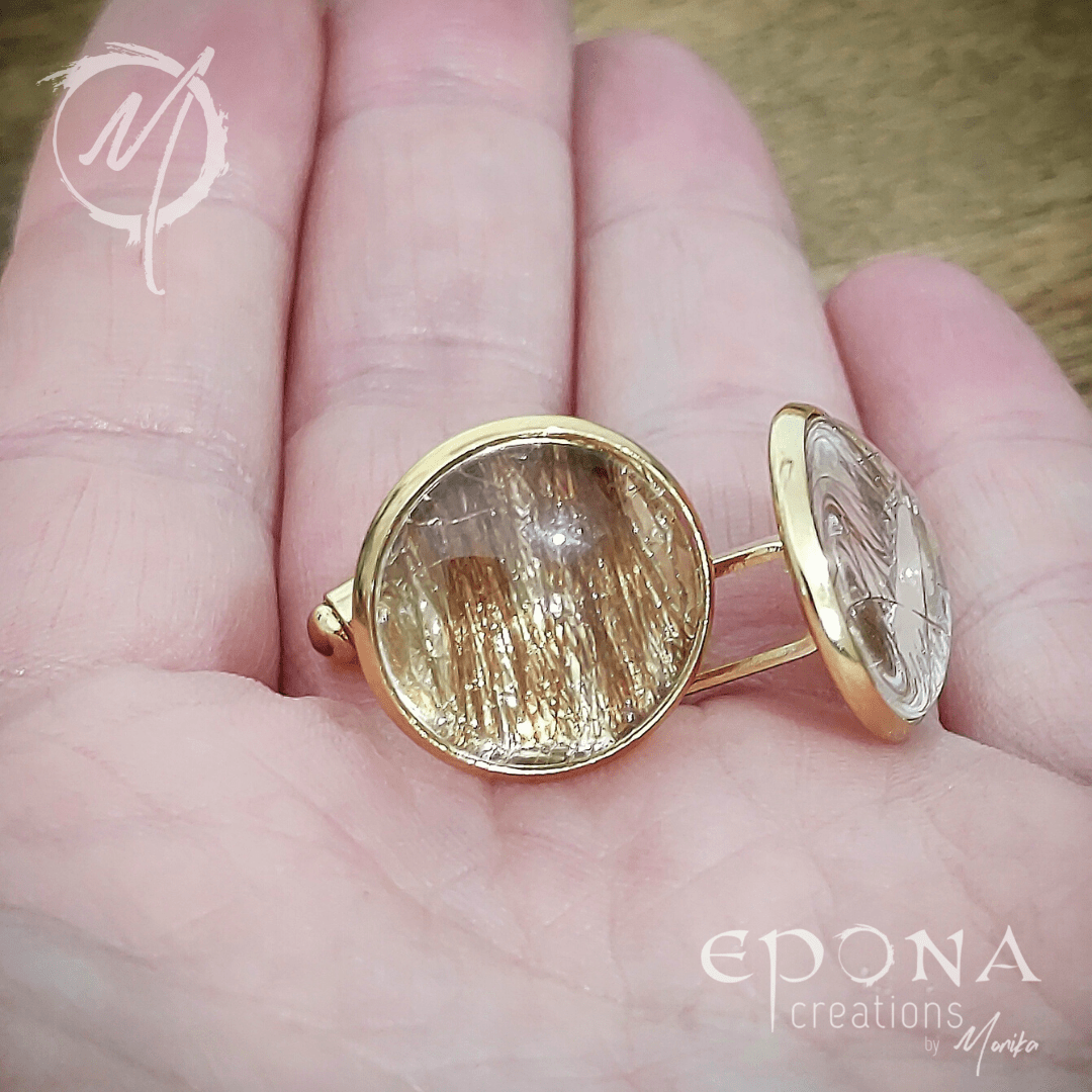 Living Horse Tails Stainless Steel Keepsake Cufflinks Custom jewellery Monika Australia horsehair keepsake