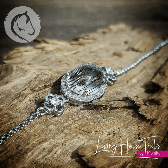 Living Horse Tails Sterling Silver Keepsake Resin Bracelet Custom jewellery Monika Australia horsehair keepsake