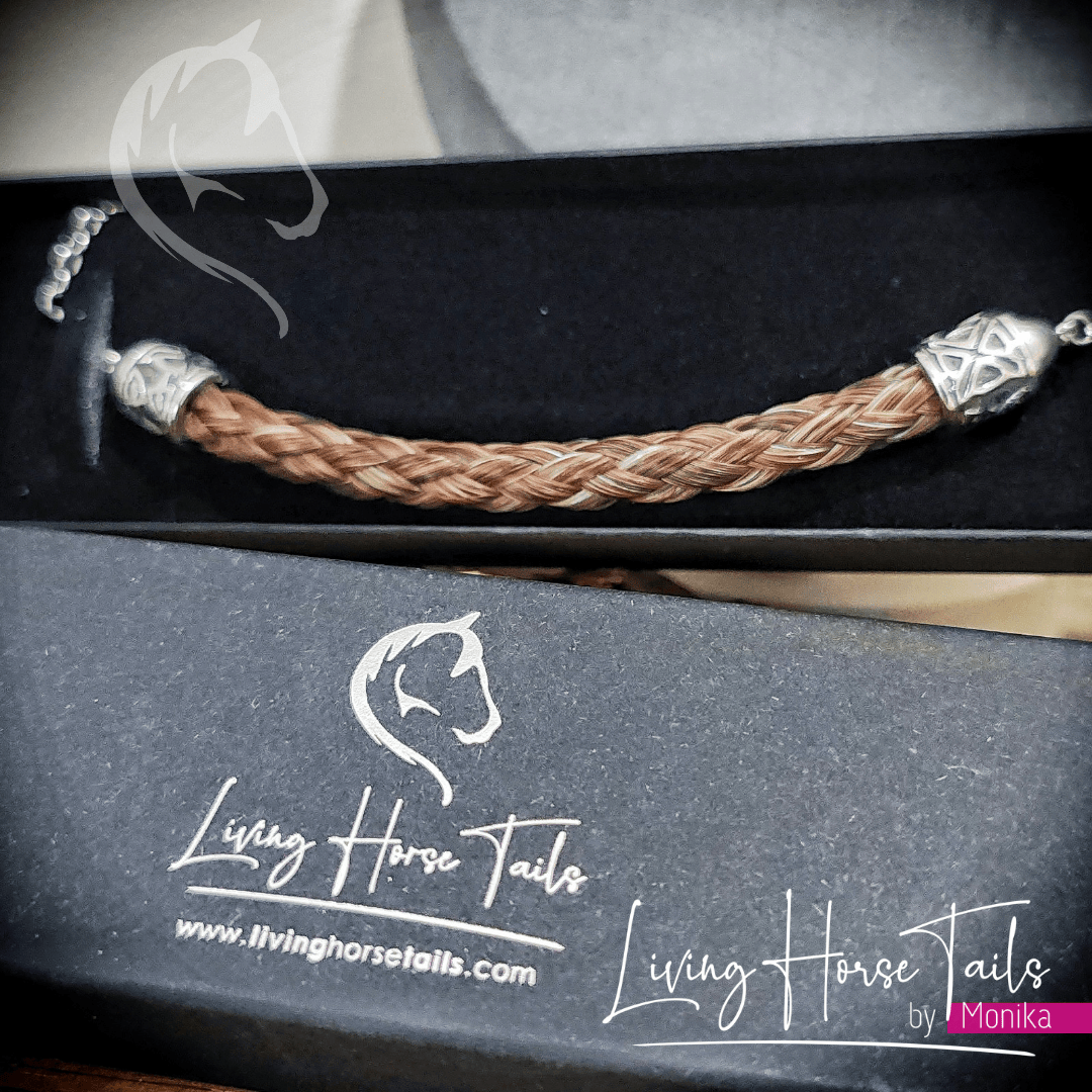 Living Horse Tails Viking Horsehair and Stainless Steel Necklace Custom jewellery Monika Australia horsehair keepsake