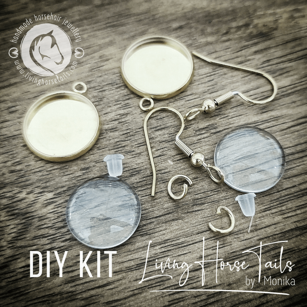 DIY Kit for Keepsake Earrings (Style S) Make your own. Stainless Steel