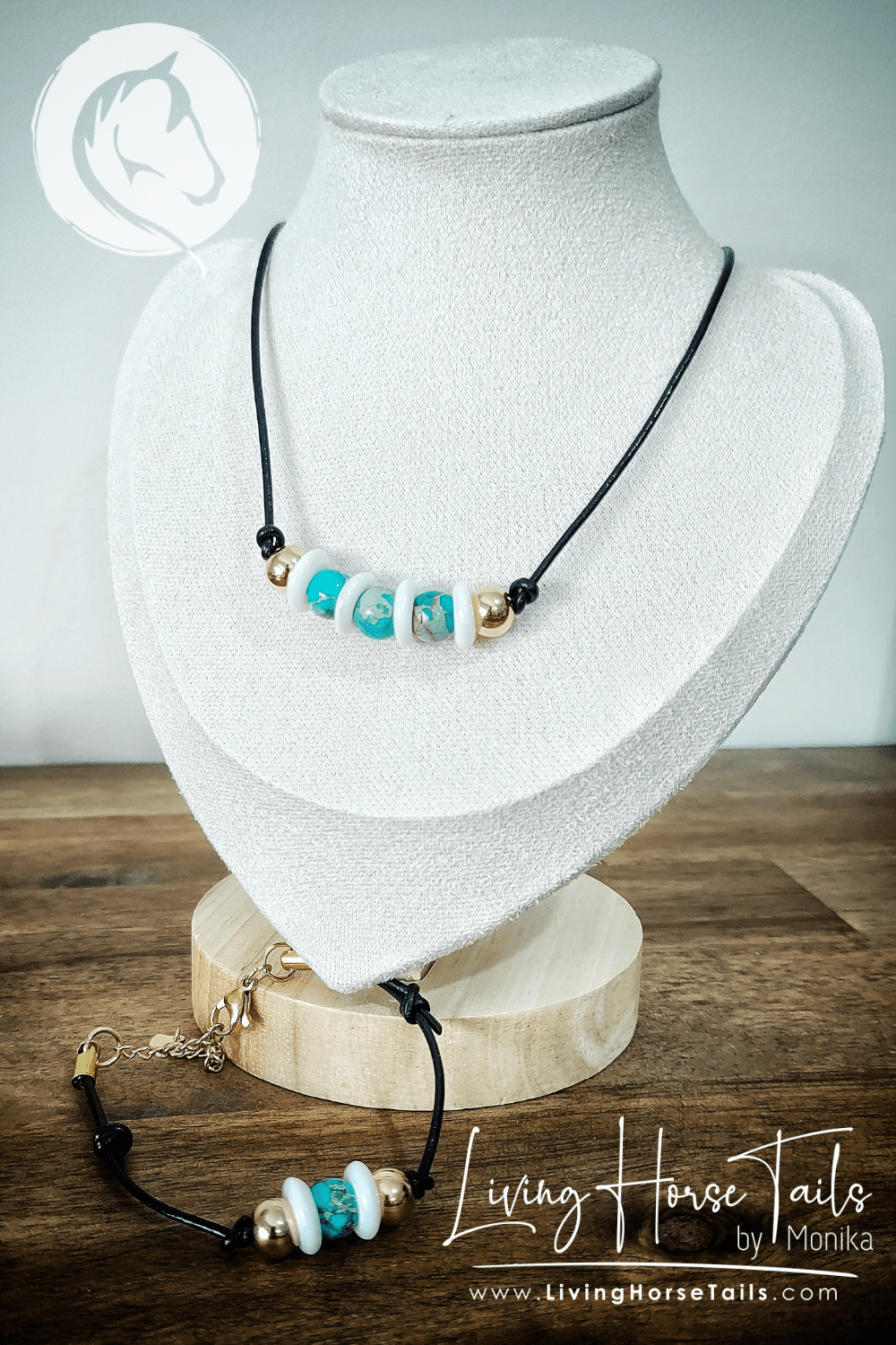 Epona Creations | by Monika - Jewellery and Design Leather and Jasper necklace Custom jewellery Monika Australia horsehair keepsake