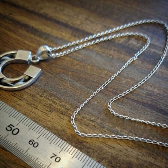 45 cm Sterling Silver Necklace Chain Fine Chain 45cm Living Horse Tails Handmade Jewellery Custom Horse Hair Keepsakes Australia