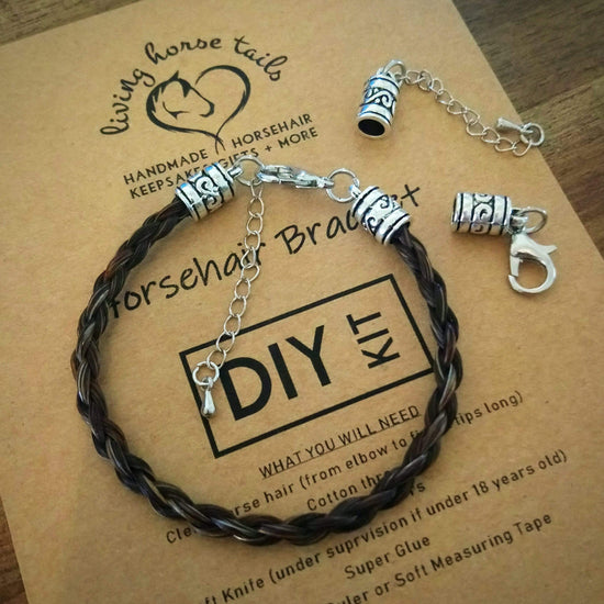 DIY Horsehair Bracelet Kit. Make your own Bracelet DIY-BR-BASE Living Horse Tails Handmade Jewellery Custom Horse Hair Keepsakes Australia