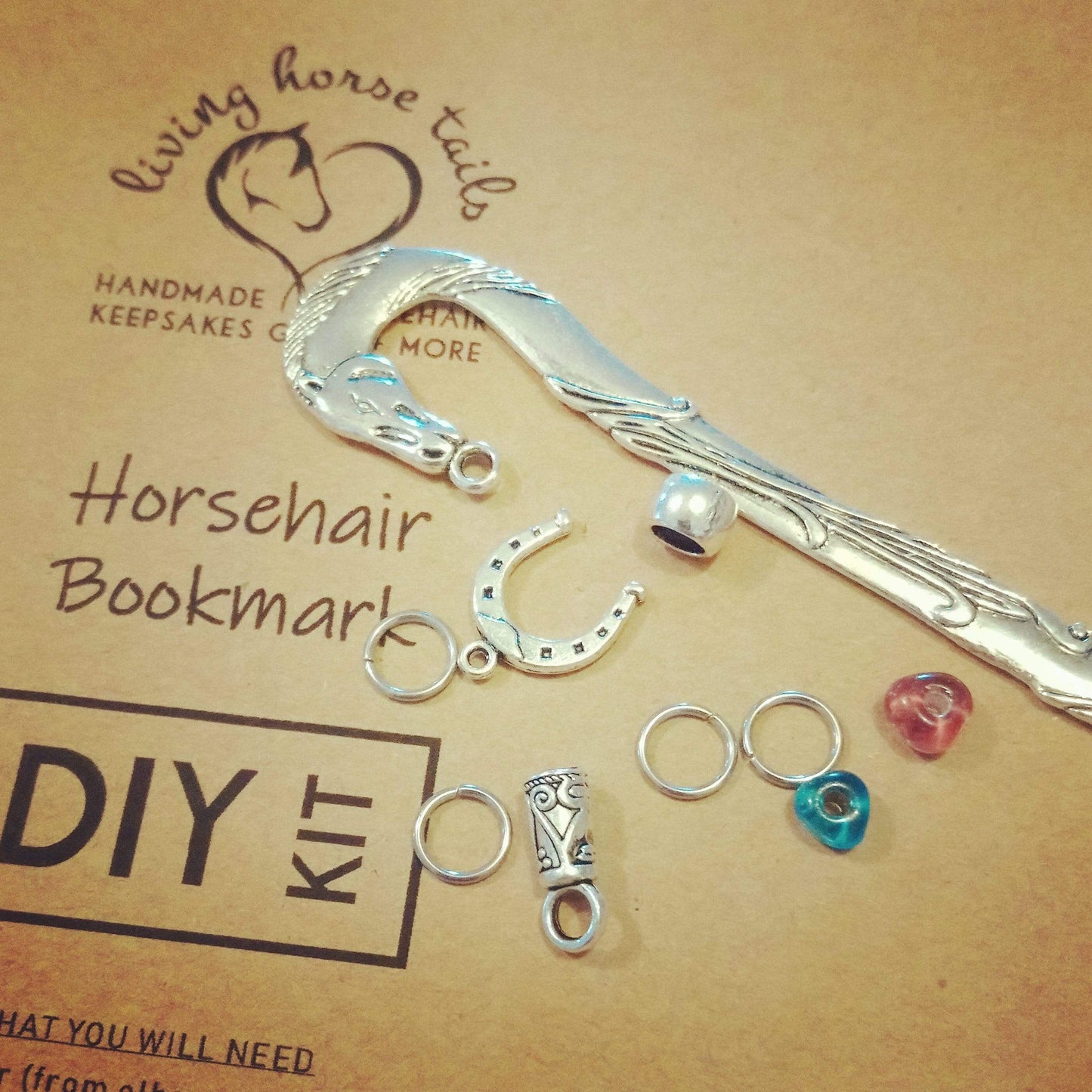 DIY Kit for Horsehair Bookmark. Make your own with Horse tail hair. Bracelet DIY-BOOK-1 Living Horse Tails Handmade Jewellery Custom Horse Hair Keepsakes Australia