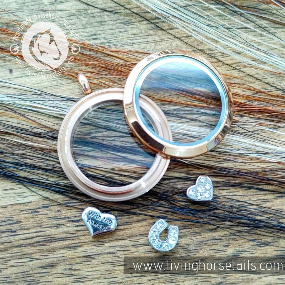 Gorgeous Stainless Steel Horsehair Lockets – Living Horse Tails ...